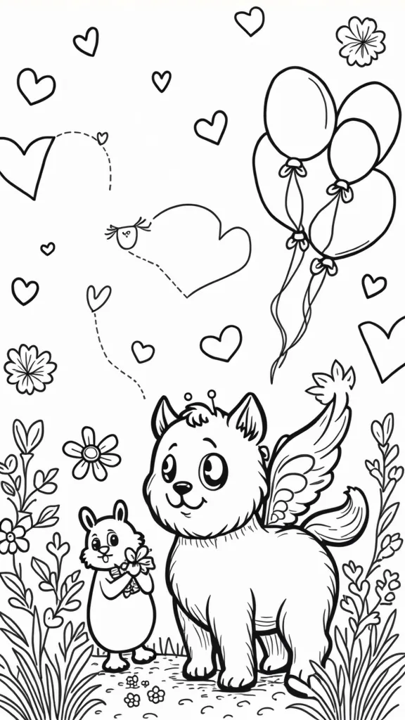 kids valentines coloring pages